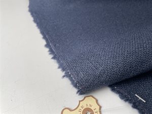 Lærredsvævet uld - skøn blueberry blue